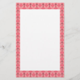 Blumenblätter und Kreuz-Briefpapier Briefpapier