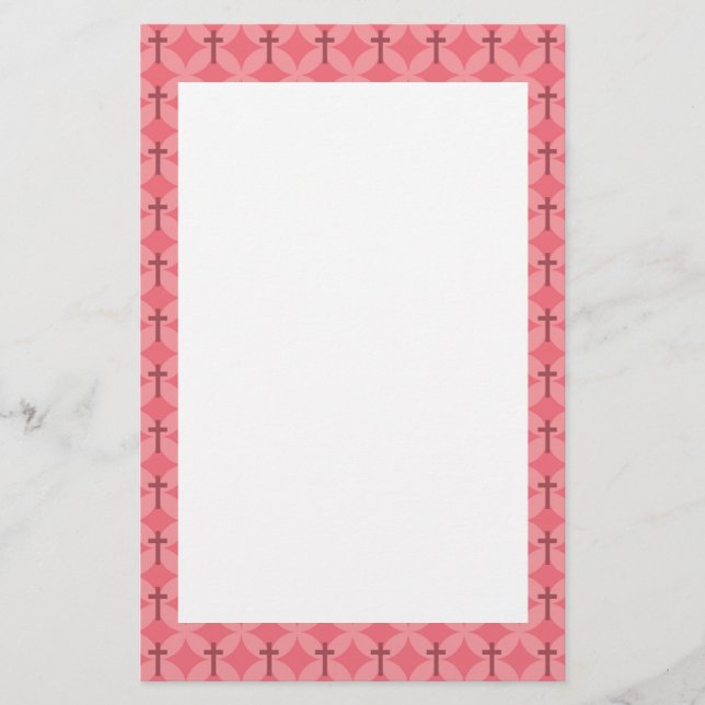 Blumenblätter und Kreuz-Briefpapier Briefpapier (Vorderseite)