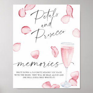 Blumenblätter und Prosecco - Erinnerungen mit der Poster