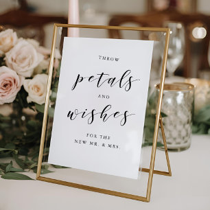 Blumenblätter Wünsche Hochzeitskonfetti Abschiedss Poster