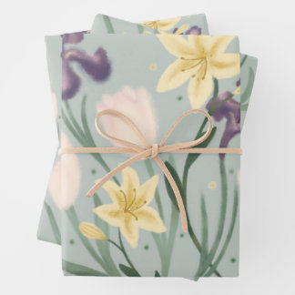 Blumenblätterpapier Geschenkpapier Set