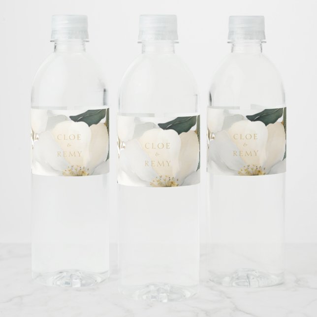 Blumenblätterpilz Wasserflaschenetikett (Flaschen)