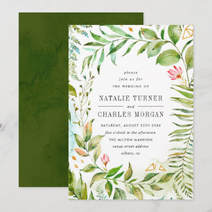 Blumenblätterturm Hochzeitseinladung Einladung