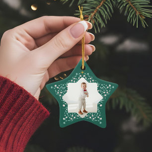 Blumenblätterung Eleganter Green Star 2 Foto Keepa Keramik Ornament