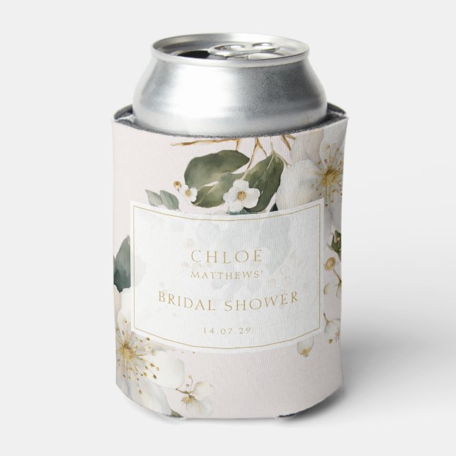 Blumenblätterung Wasserfarben Bridal-Dusche Dosenkühler (Kanne Vorderseite)