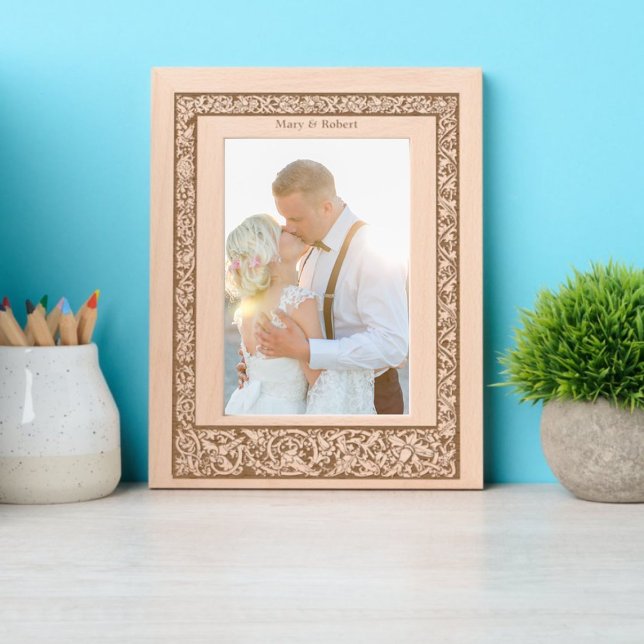 Blumenblätterung Weingrenze Geätzte Rahmen (Von Creator hochgeladen)