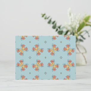 Blumenblattmotive gruppieren Musterdesign Einladung