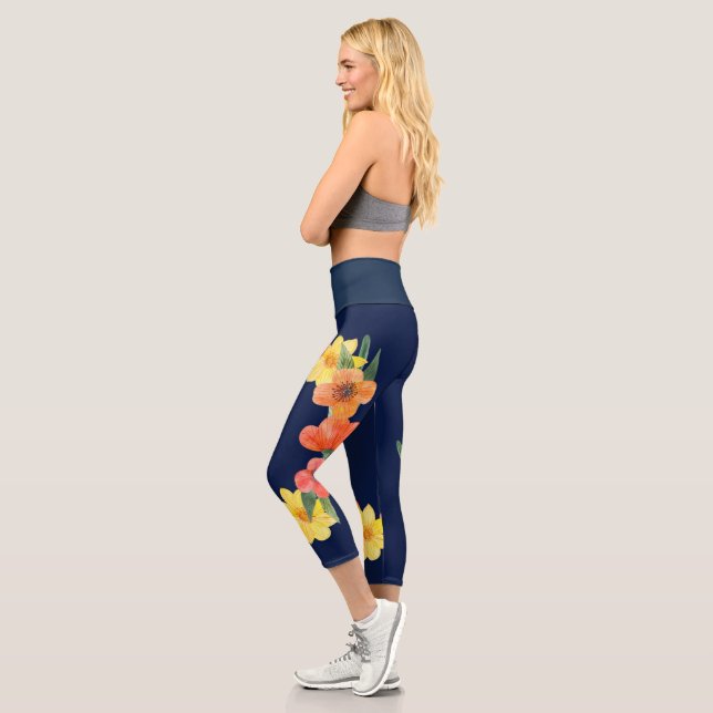 Blumenblau  capri leggings (Links)