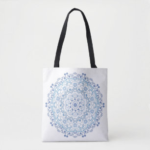 Blumenblau Einfache Mandala Circle Minimalistisch