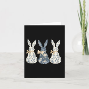 Blumenblauer Bunny Niedlich Happy Ostertag Coquett Karte
