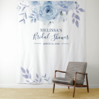 Blumenblauer Foto-Stand im Hintergrund Brautparty