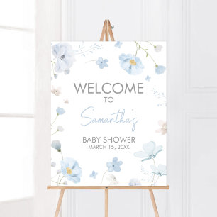 Blumenblauer Frühling Baby in Bloom Willkommen Poster