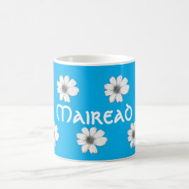 Blumenblauer Individuelle Name Kaffeetasse