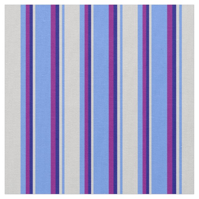 Blumenblauer, leichter Grau, Blau und Lila Stoff (Nahaufnahme)