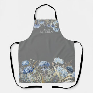 Blumenblauer Wildblumen Personalisiert Schürze