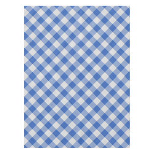 Blumenblume Blauer Gingham Kariert Prüfmuster Tischdecke