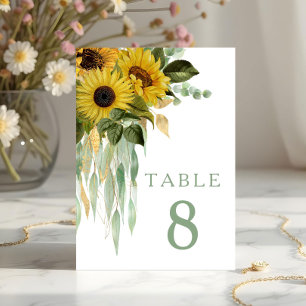 Blumenblume Eukalyptus Sage Grüne Hochzeit Tischnummer
