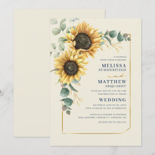 Blumenblume Eukalyptus Script Wedding Einladung