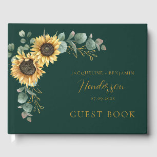 Blumenblume Eukalyptus Script Wedding Gästebuch