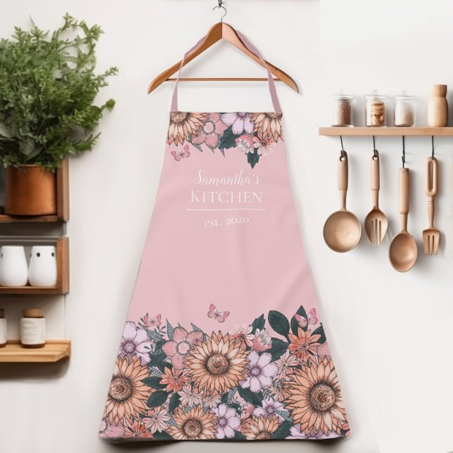 Blumenblume Schürze (Get creative in the kitchen with our personalized Country Sunflower Womens apron! )
