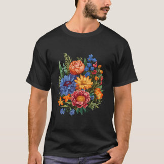 Blumenblume Wildblume Sommer farbenfroh blühendes  T-Shirt