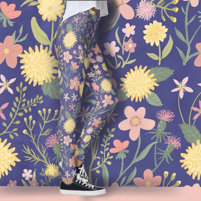 Blumenblumen Leggings Blume Rosa schöne Sommerblüt (Von Creator hochgeladen)