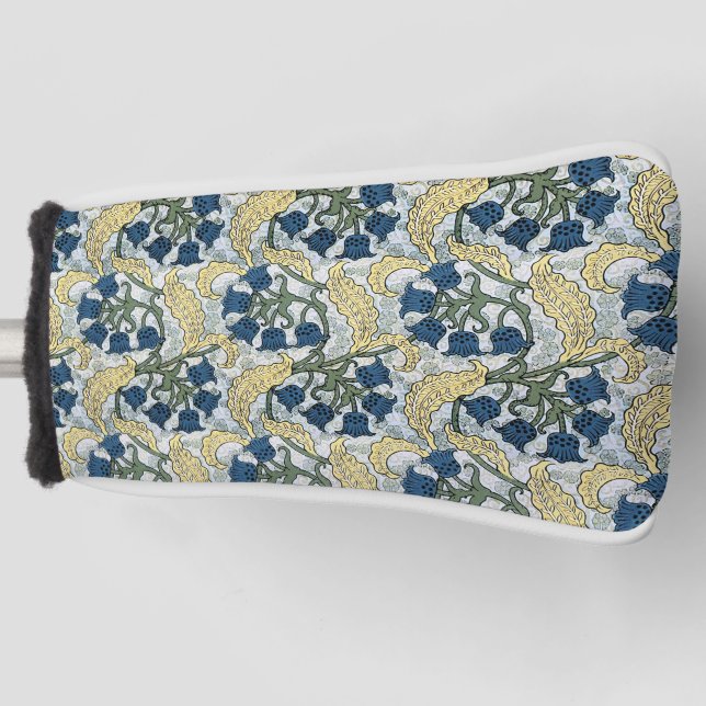 Blumenblumen Lily Valley Wiederholung Golf Headcover (Vorderseite)