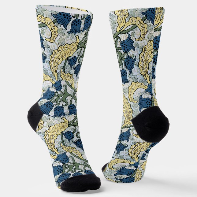 Blumenblumen Lily Valley Wiederholung Socken (Gewinkelt)