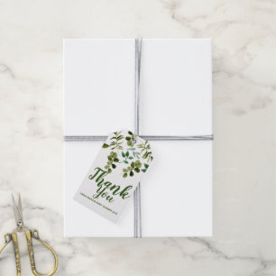 BlumenBlumengrün-Babydusche danken Ihnen zu Geschenkanhänger