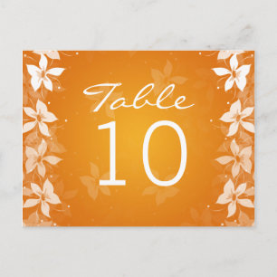 Blumenblüte Tischnummer Exotische Blüten Orange