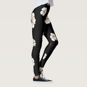 Blumenblüten-Druck-Leggings – Stylisch und Bequem Leggings