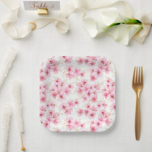 Blumenblüten drucken pappteller