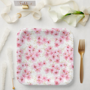 Blumenblüten drucken pappteller