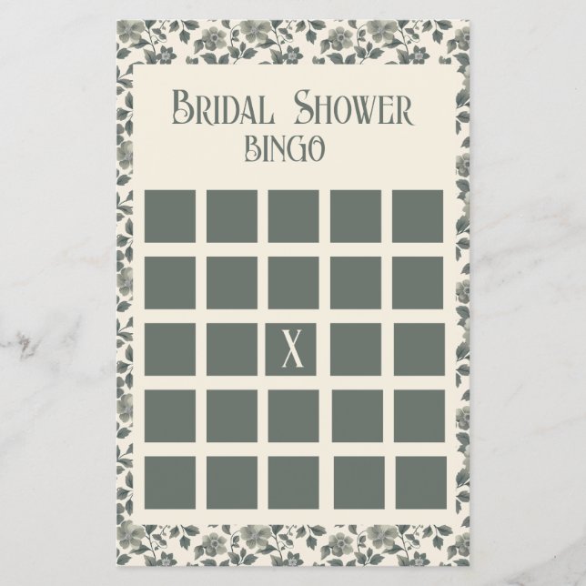 Blumenblüten in Grün und Creme Flyer (Vorne)