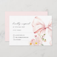 Blumenblütenrosa Bauch Elegante UAWG Response Card