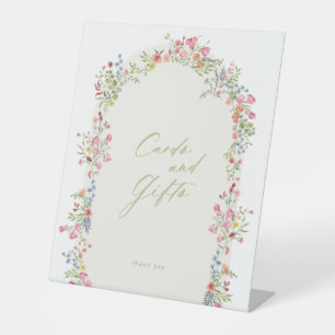 Blumenbogen Karten & Geschenke Babyparty Sockelschild