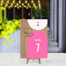 Blumenbögen Rosa Monogramm-Hochzeit