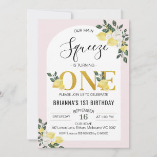 Blumenbogen Unser Hauptpresse 1. Geburtstag Einladung