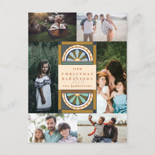 Blumenbögen Weihnachtsgeschmack Multi Foto Feiertagspostkarte