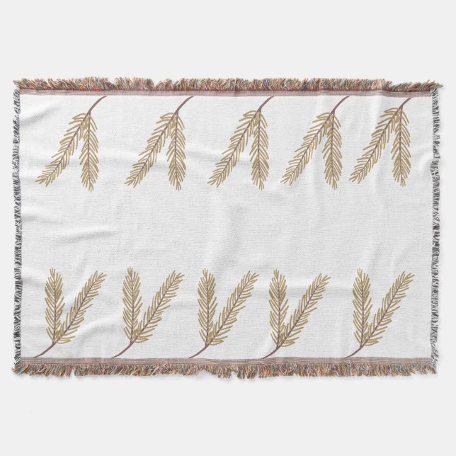 Blumenbotanic Illustré Nature Throw Blanket Decke (Vorderseite)