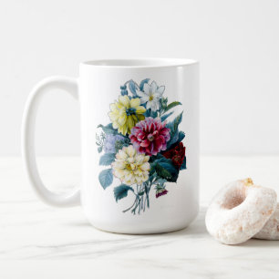 BlumenBouquet aus gemischten Dahlien Kaffeetasse