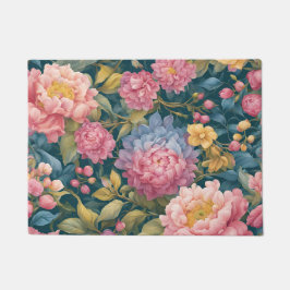 Blumenbraun - farbige Blume Fußmatte