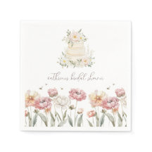 Blumenbräune zum Bienen-Brautparty Napkins