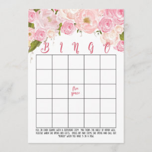 BlumenBrautparty-Bingo-Karten Einladung