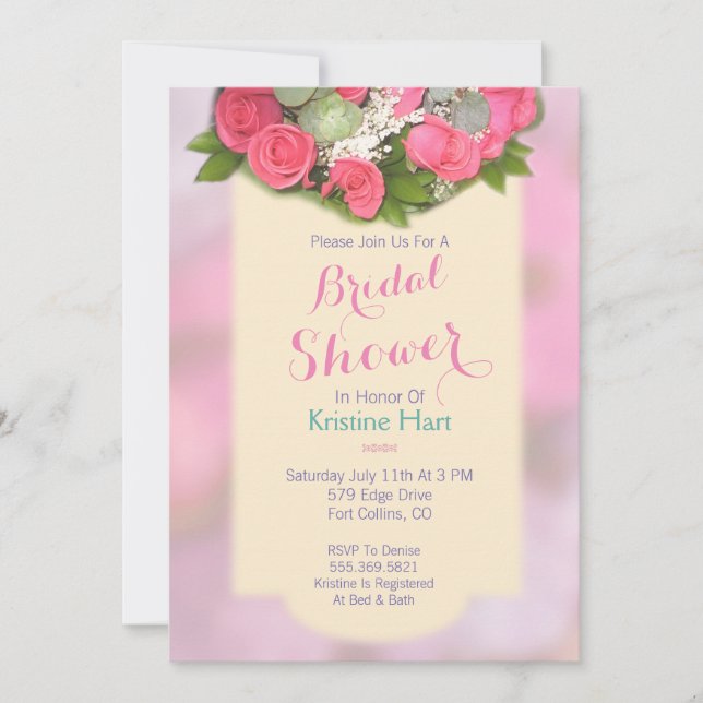 BlumenBrautparty-Einladung Einladung (Vorderseite)