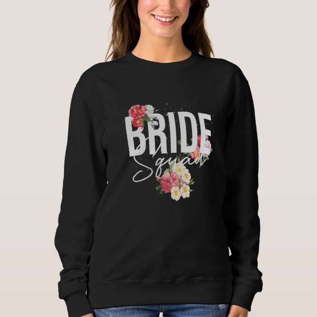 Blumenbride Squad Frauen Brautparty Blume Bridge Sweatshirt (Vorderseite)