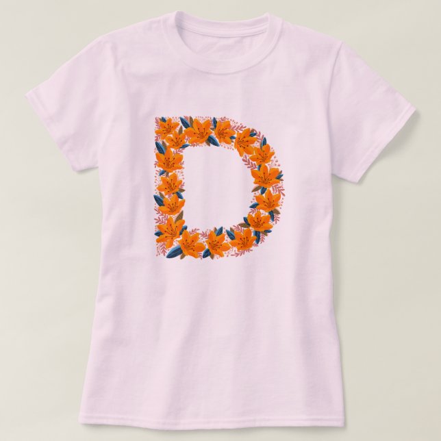 Blumenbrief D - T - Shirt (Design vorne)