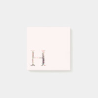 Blumenbrief "H" Monogramm-Notizen