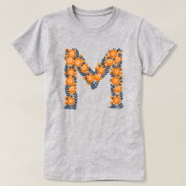 Blumenbrief M, T - Shirt der Frau