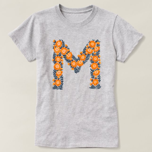 Blumenbrief M, T - Shirt der Frau (Design vorne)